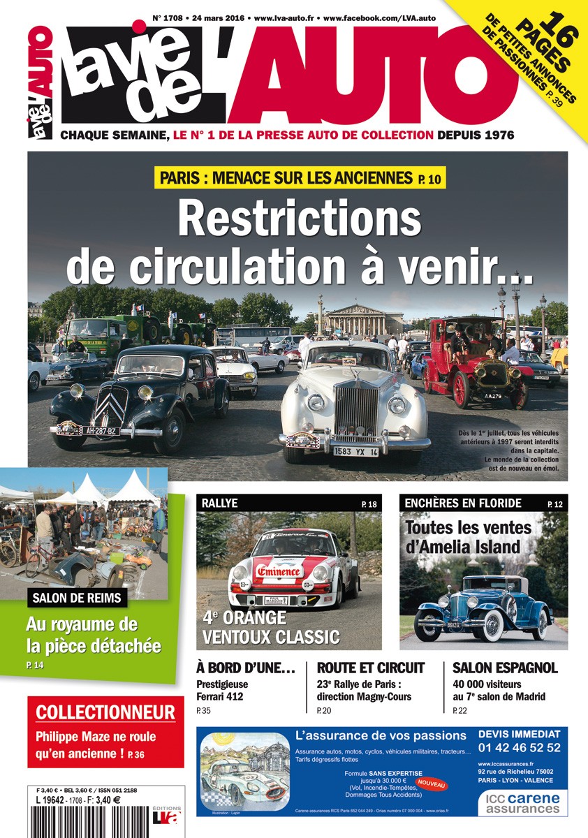 La Vie de l'Auto n° 1708 du 24/03/2016