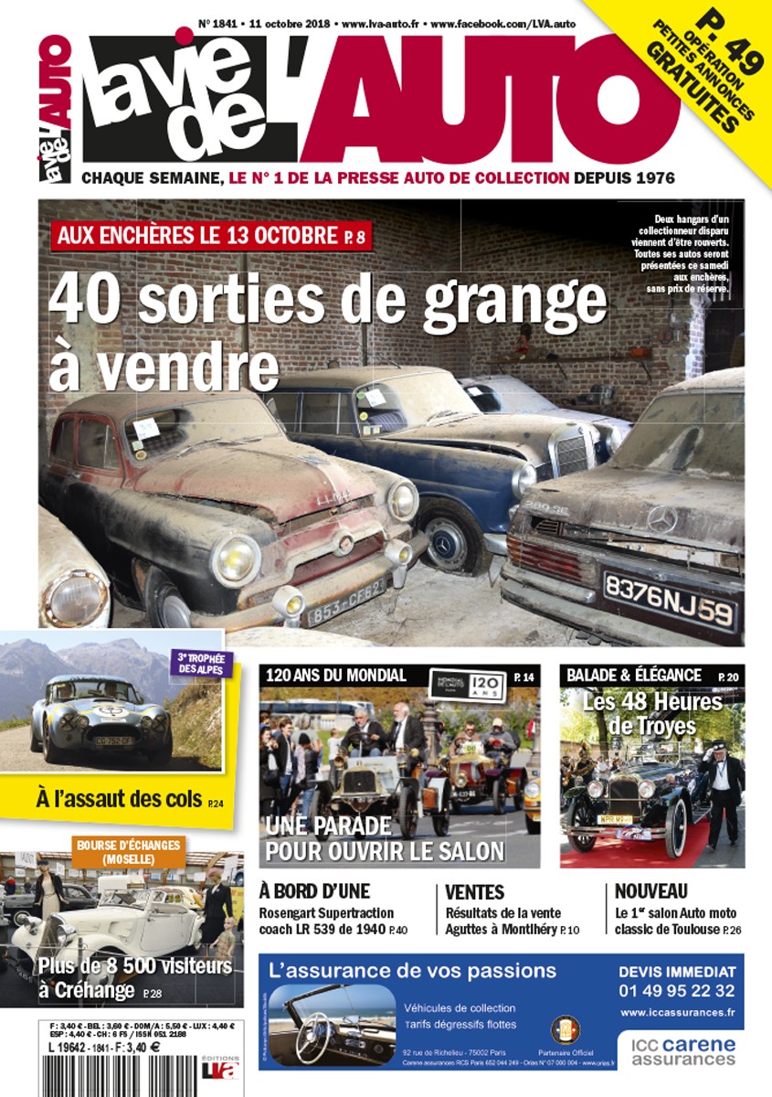 La Vie de l'Auto n° 1841 du 11/10/2018