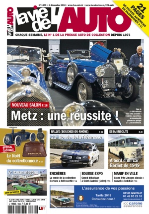 La Vie de l’Auto n° 1849 du 06/12/2018