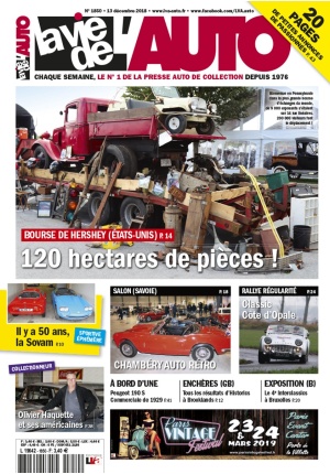 La Vie de l’Auto n° 1850 du 13/12/2018