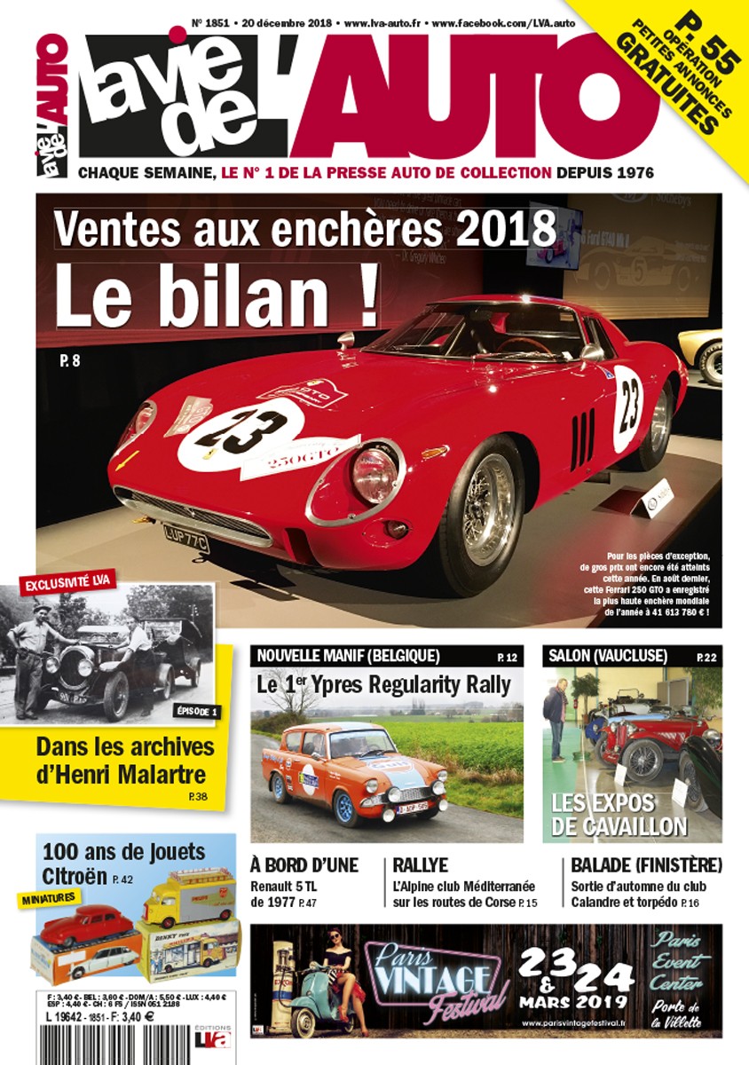 La Vie de l'Auto n° 1851 du 20/12/2018