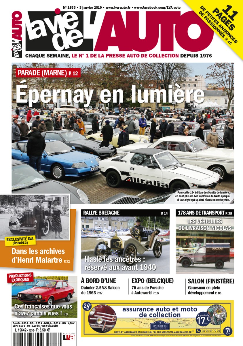 La Vie de l'Auto n° 1853 du 03/01/2019