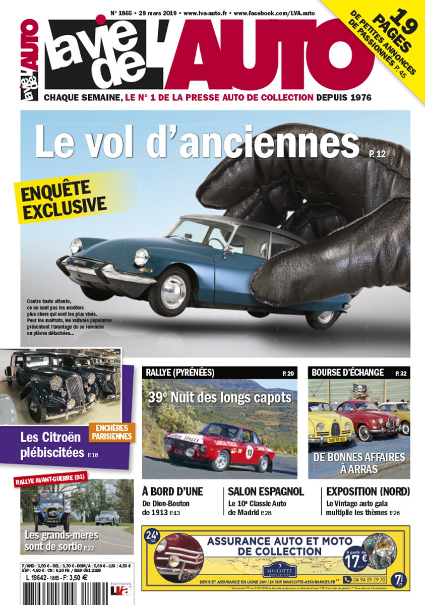 La Vie de l'Auto n° 1865 du 28/03/2019