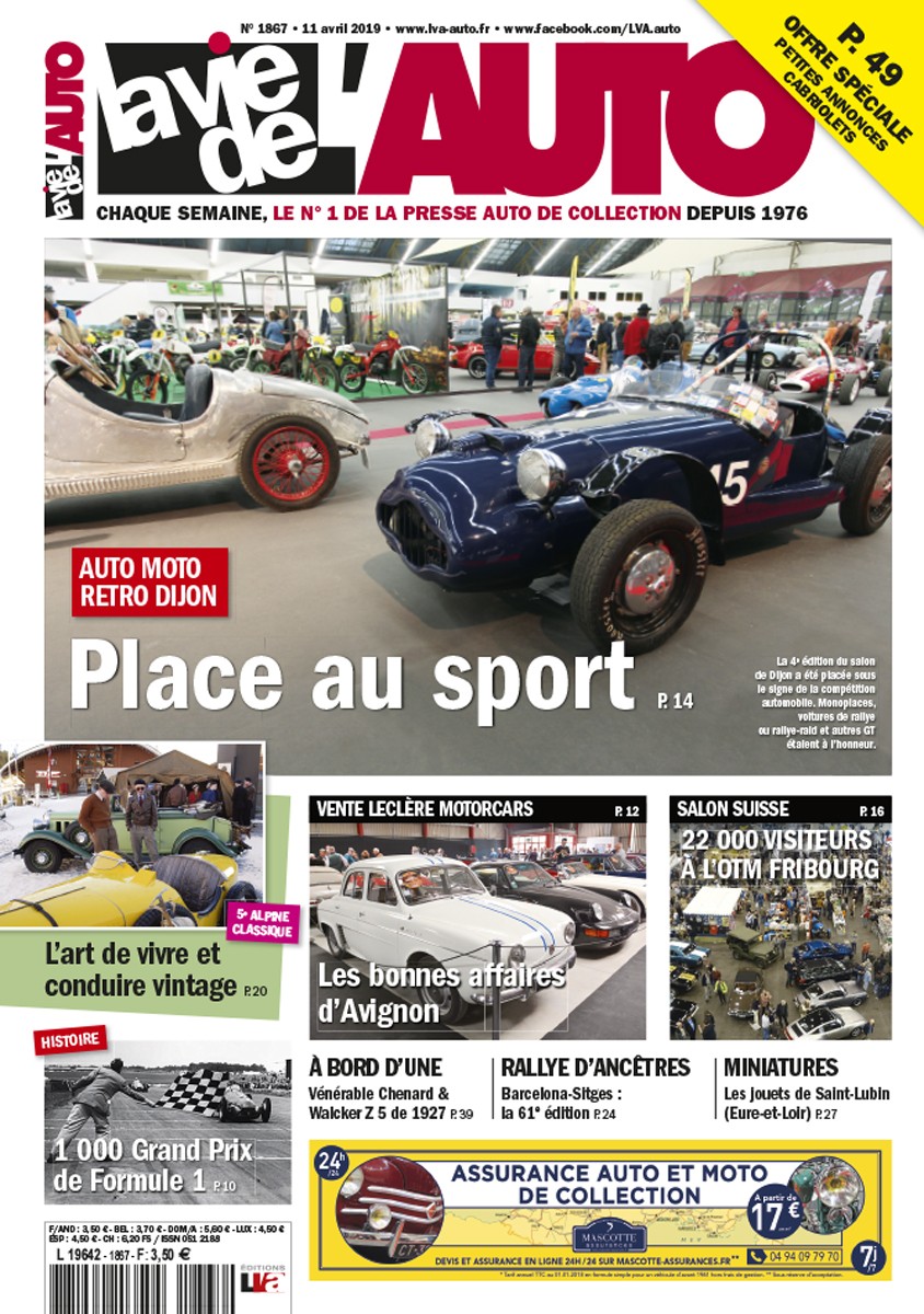 La Vie de l'Auto n° 1867 du 11/04/2019