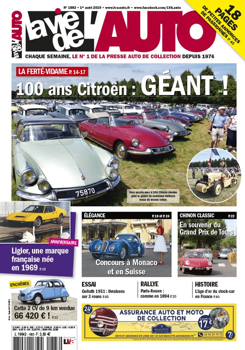 La Vie de l'Auto n° 1883 du 01/08/2019