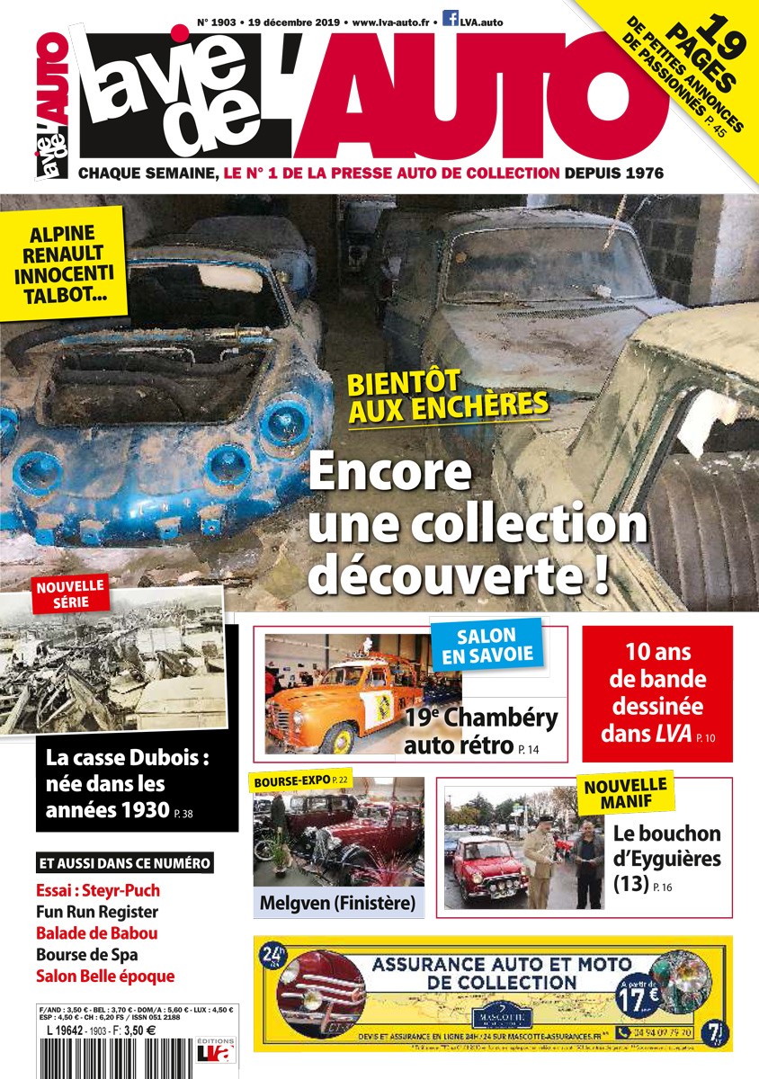 La Vie de l'Auto n° 1903 du 19/12/2019